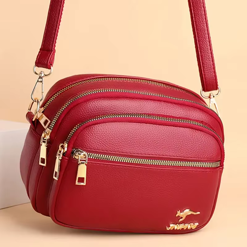 High Quality Soft Leather Purse Fashion Women Shoulder Messenger Bag Multi-pocket Wear-resistant Bag Luxury Ladies - view 3