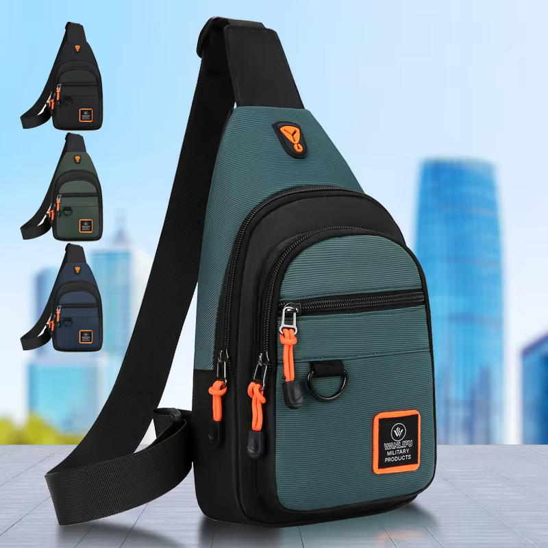 Men's Leisure Outdoor Hiking Bike Shoulder Bag, Waterproof Sports Crossbody Bag, Travel Backpack, Men's Chest Bag - view 5