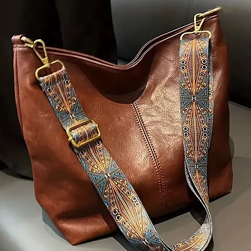 Wide Geometric Strap Shoulder Bag Large Capacity Crossbody Bags For Wo - crossbody bag strap at ShoplyHub