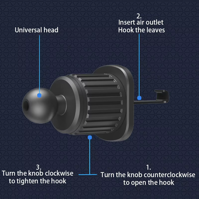 SEAMETAL Car Phone Holder Bracket Accessories Interior Auto Air Outlet Cellphone Support Parts Phone Stand Base Fixing - view 3