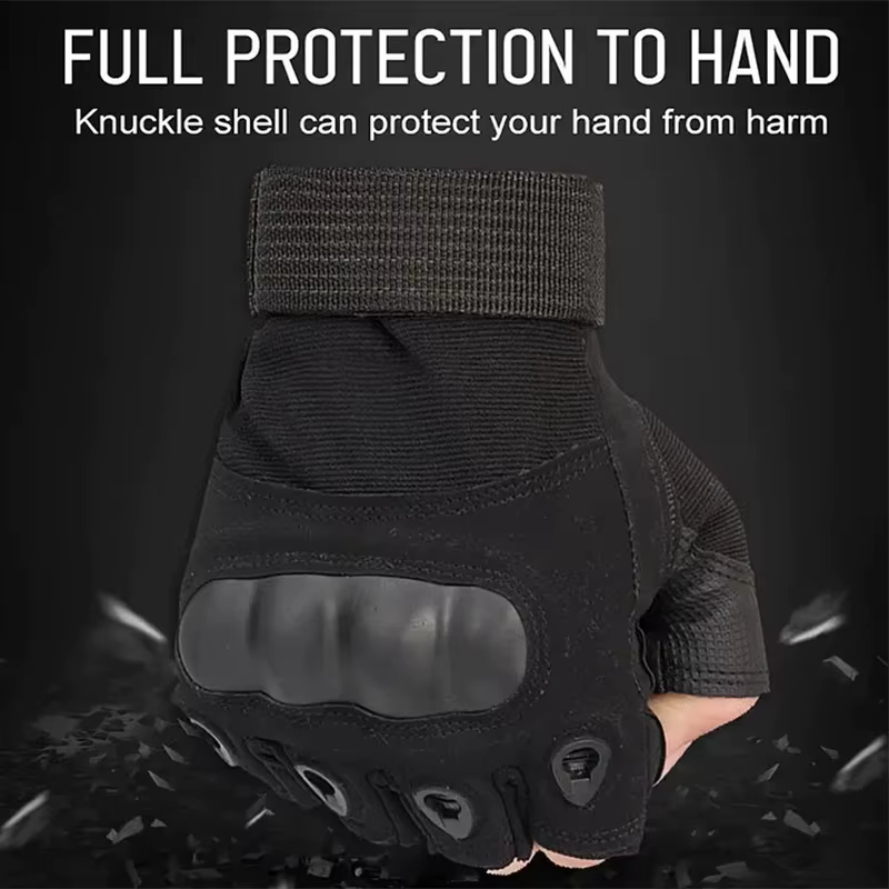 1Pair Tactical Fingerless Gloves for Men - Ideal for Outdoor Sports, Shooting, Hunting, Airsoft, and Cycling - view 4
