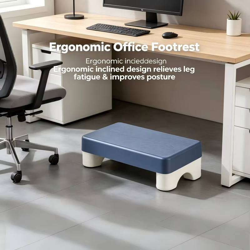 Ergonomic PP Footrest Under Desk Foot Stool Comfortable Space-Saving Foot Rest for Office Work Study Sofa Home - view 3