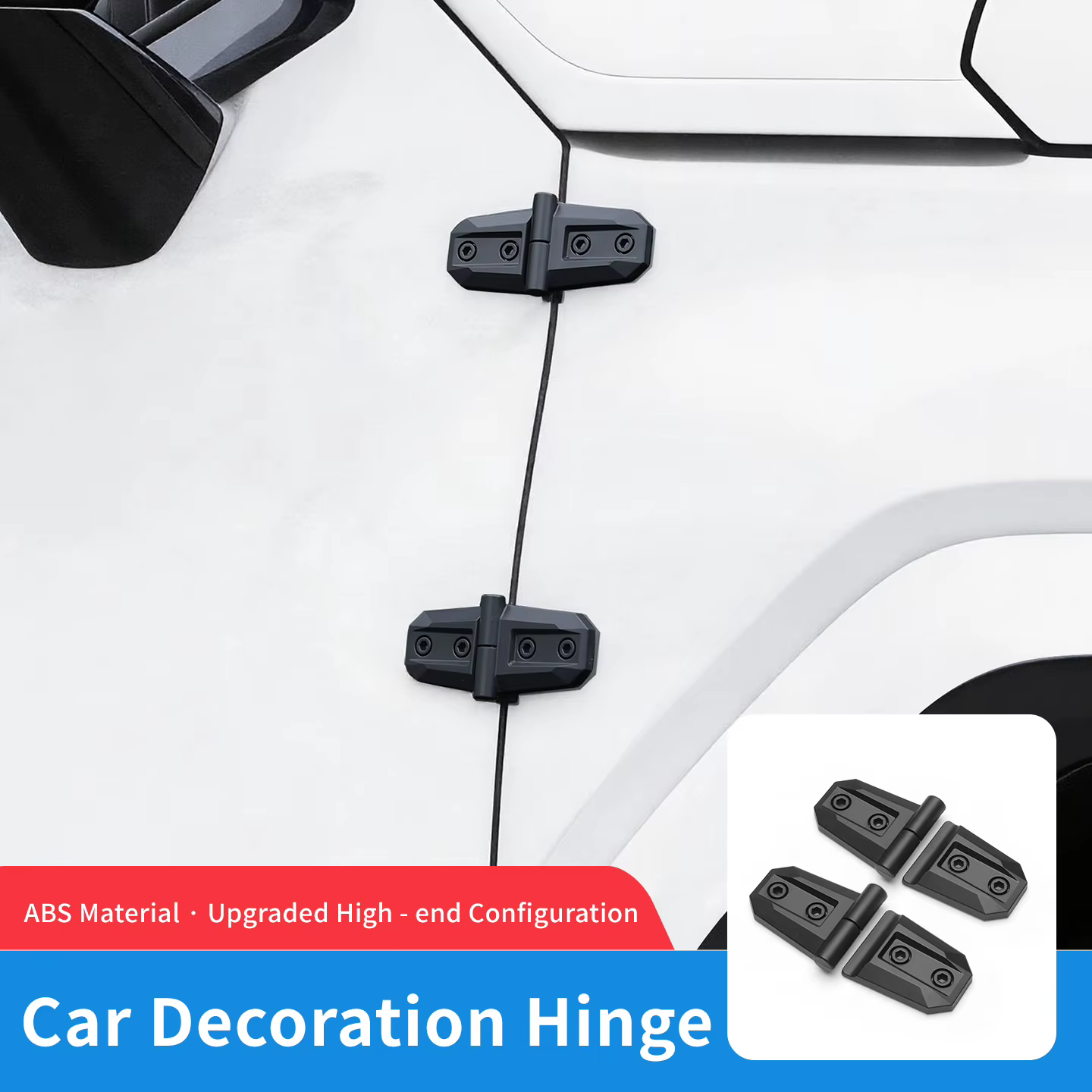 New Car Exterior Decoration Modified Door, Tailgate & Hood Hinge Decor - magnetic 4 in 1 bluetooth selfie stick at ShoplyHub