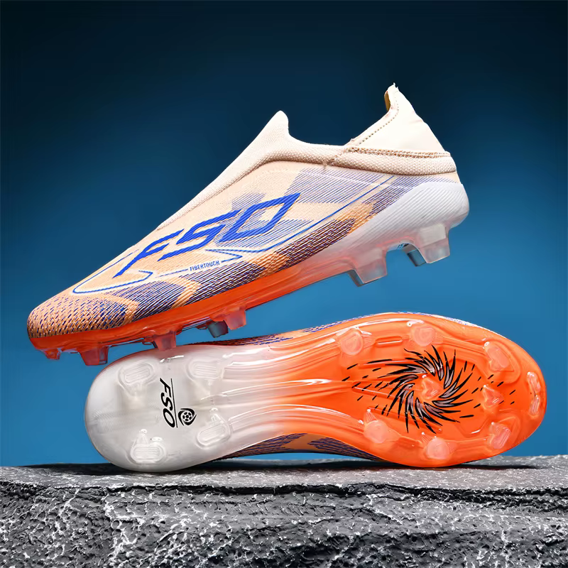 New Men Football Boots Non-Slip High-quality Soccer Shoes Grass Cleats High-top Futsal Sneakers Match Indoor - view 3