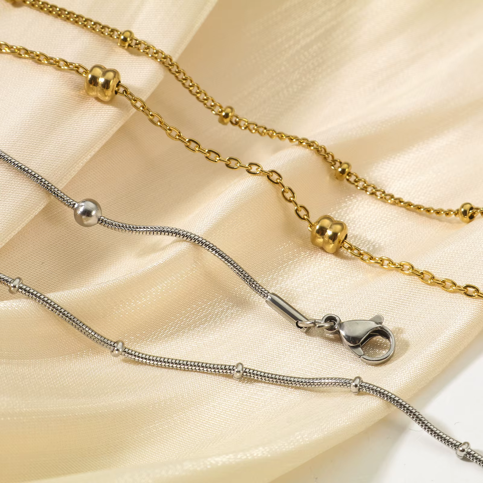 New Trendy Stainless Steel Anklet Gold Color Round Link Chains On Foot Barefoot Sandals Anklet Bracelet Women Summer - view 4