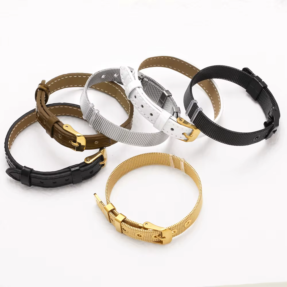 FLOLA CZ Crystal Boy Girl Charms Bracelets for Women Leather Band DIY Bracelets Female Jewelry Gifts BRATA95 - view 4