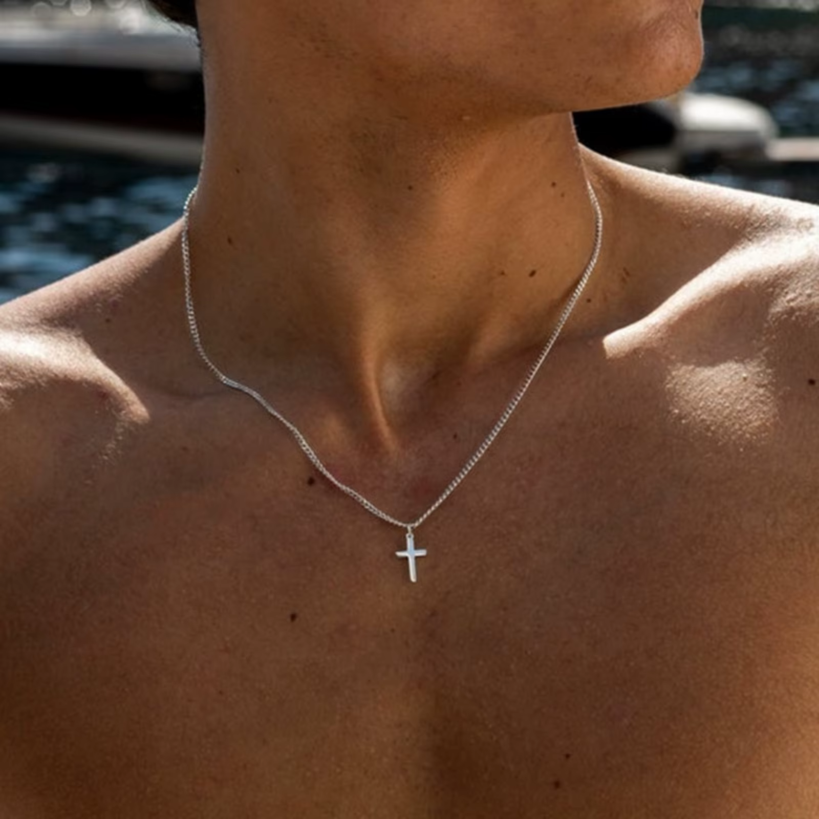 Fashion Minimalist Cross Pendant Necklace for Men Perfect Gift for Boyfriend Trendy Stylish Jewelry - view 2