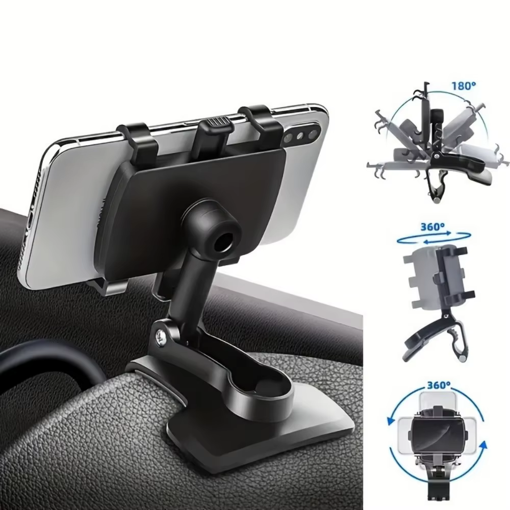 Universal Multi-Function Car Mobile Phone Holder Dashboard GPS Mobile Phone Holder Clip 360 Degree Rotatable Car - view 2
