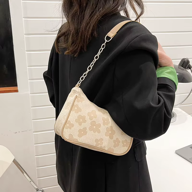 Fashion Felt Shoulder Bags for Women Small Casual Underarm Bag Female Hand Crossbody Bags for Women - view 2