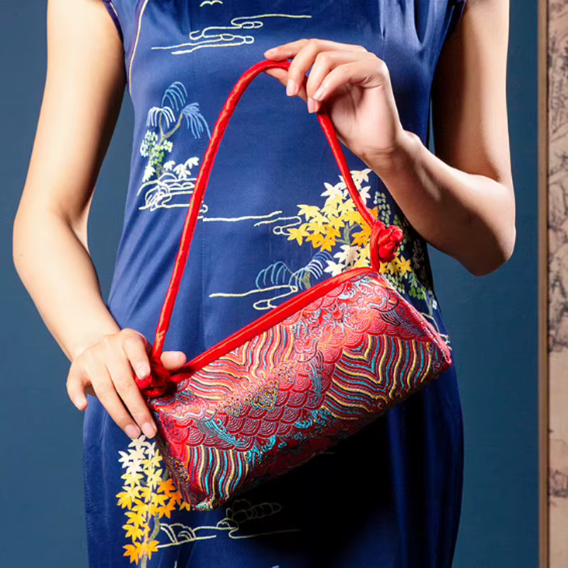 Fashion Shoulder Bag Women Handbag Luxury Embroidered Silk Bag Female  - shoulder bag purse at ShoplyHub