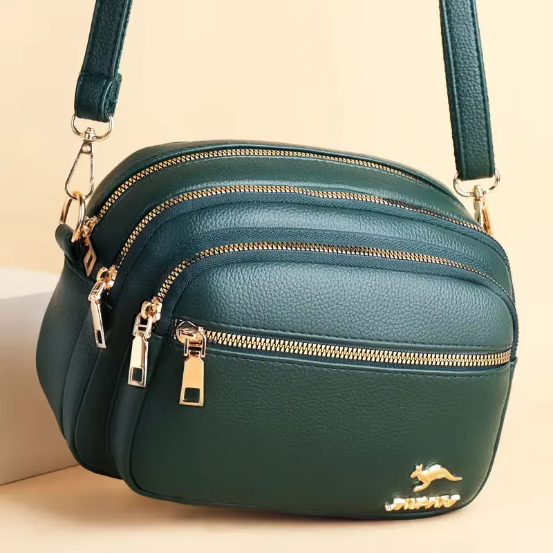 High Quality Soft Leather Purse Fashion Women Shoulder Messenger Bag Multi-pocket Wear-resistant Bag Luxury Ladies - view 2