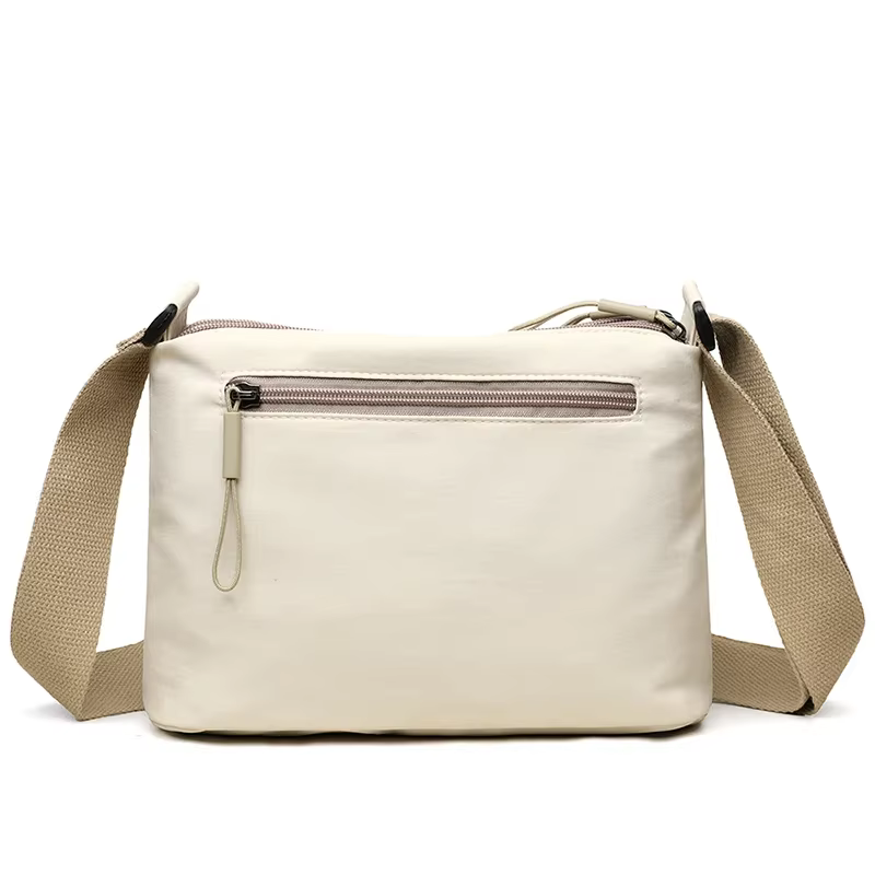 3 Main Pockets High Capacity Shoulder Crossbody Bag for Women Multi-pocket Purse Canvas Handbag Suitable for Mothers - view 4