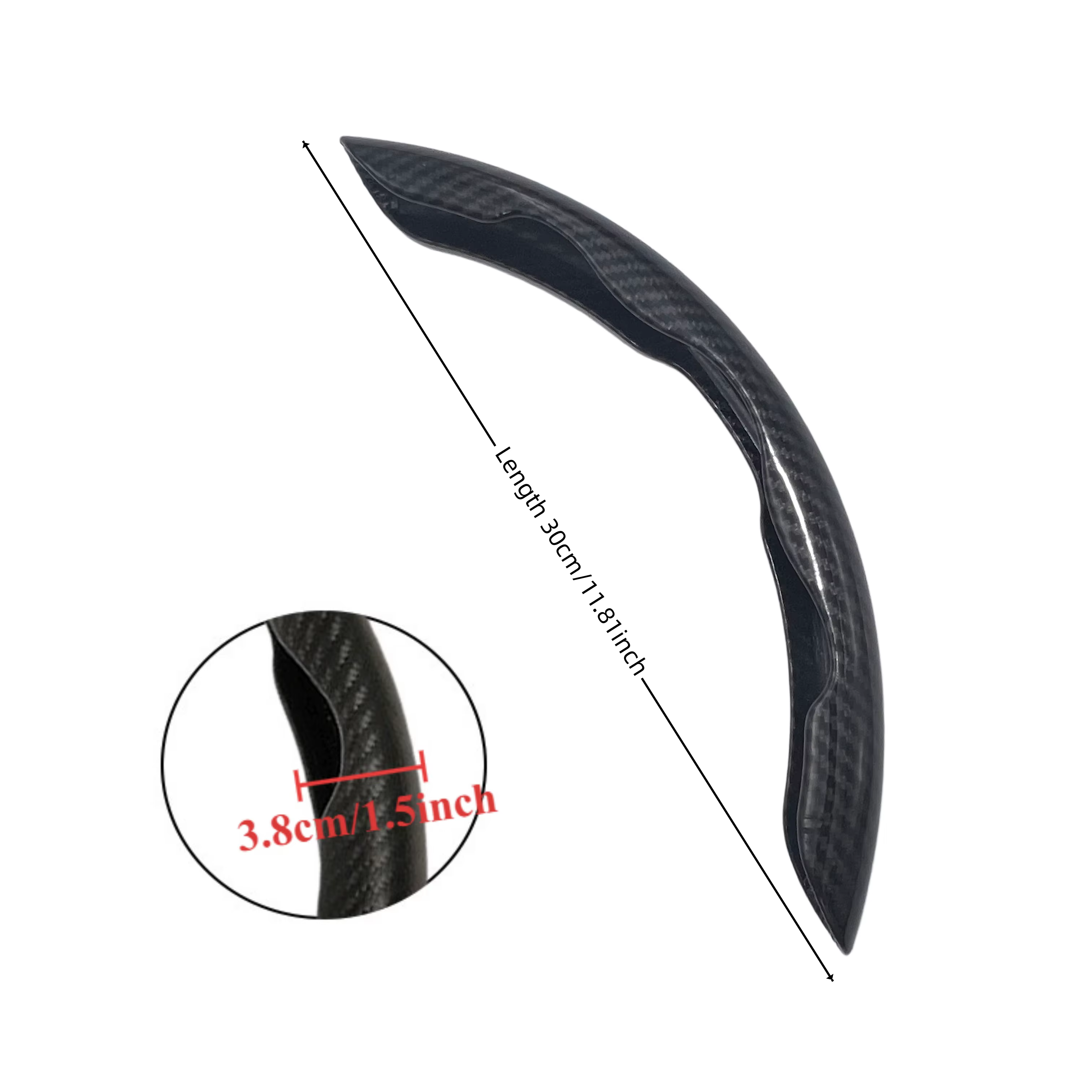 Car Carbon Fiber Pattern Car Steering Wheel Cover Non-slip Card Cover Auto Steering Booster Protective Cover Wheel - view 6