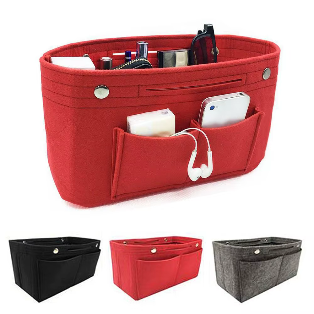 Women's Organizer Handbag Insert Bag Felt Travel Bag Insert Liner Purse Organiser Pouch - view 2
