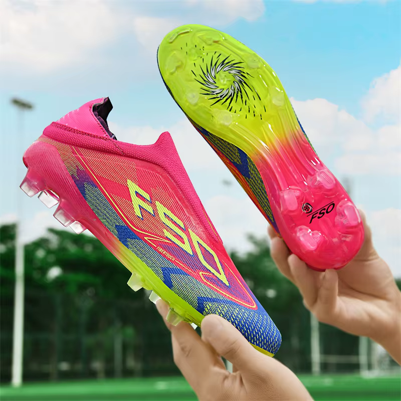 New Men Football Boots Non-Slip High-quality Soccer Shoes Grass Cleats High-top Futsal Sneakers Match Indoor - view 5