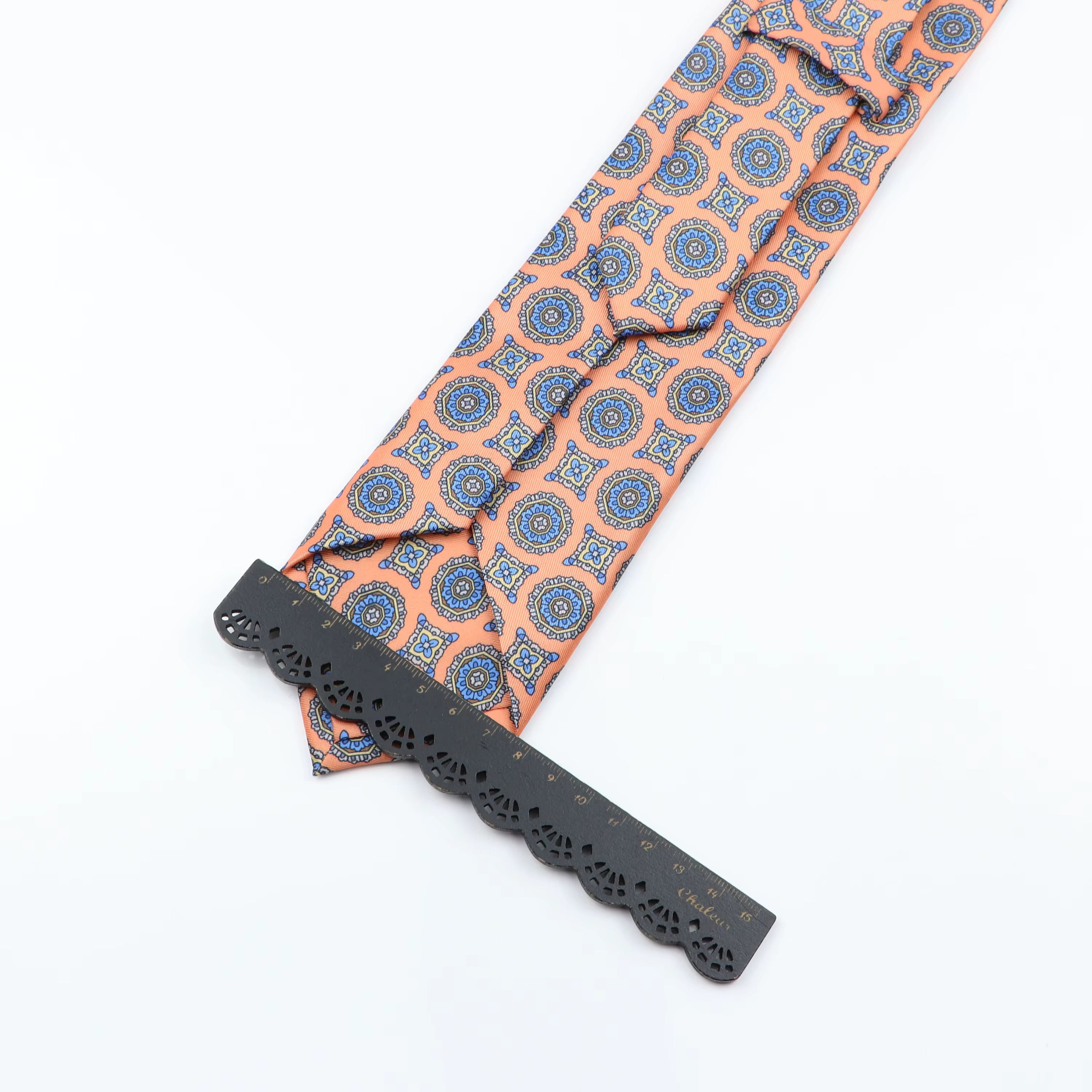 Men's Fashion Silk Tie 7.5cm Soft Novelty Necktie Blue Green Orange Color Ties For Men Dot Floral Bowtie Wedding - view 3