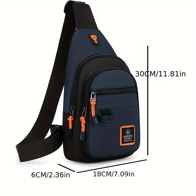 Men's Leisure Outdoor Hiking Bike Shoulder Bag, Waterproof Sports Crossbody Bag, Travel Backpack, Men's Chest Bag - view 2