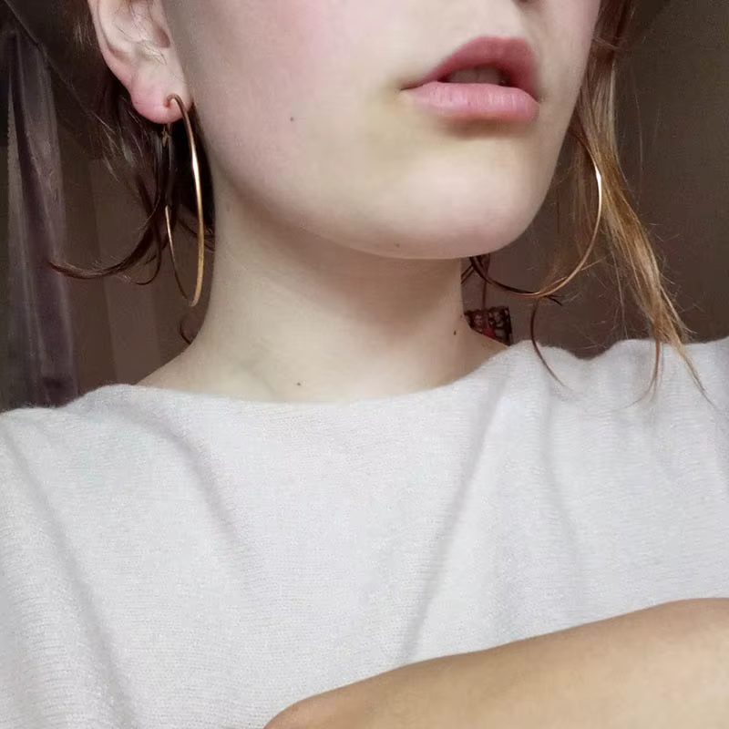 12pcs/lot Women's Hoop Earrings Gold Color Round Large Earrings Set Brincos Loop Earrings New Pendientes Para Novia - view 6