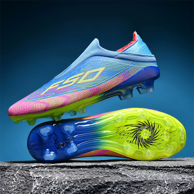 New Men Football Boots Non-Slip High-quality Soccer Shoes Grass Cleats High-top Futsal Sneakers Match Indoor