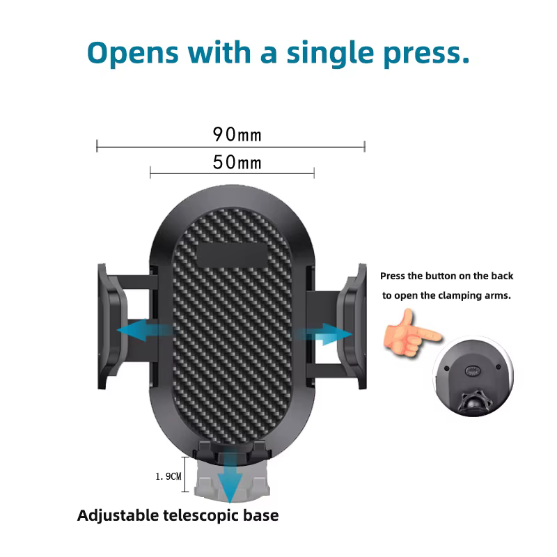 Car Mount Accessories Universal Rotatable Car Phone Holder Parts Compatible with Devices 5-9cm in Width For 17mm Ball - view 6