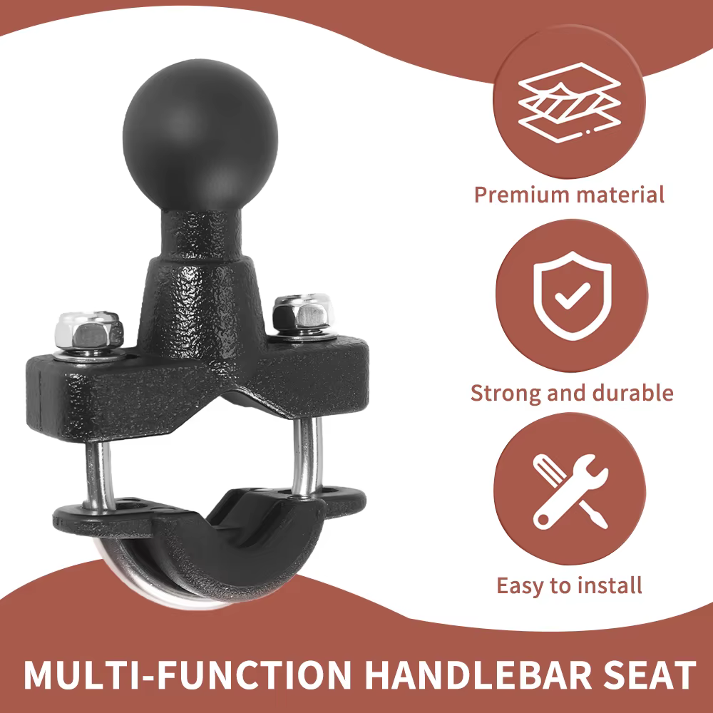 Motorcycle Handlebar Accessories U Bolt Mount Base Kit 2.2cm Ball Clamp Bracket for Motorbike Phone Holder Easily - view 6