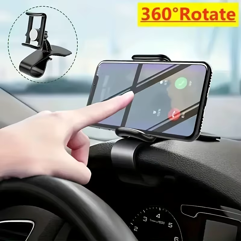 Car Phone Holder, Multifunctional Phone Stand, Rotatable Fixing Device, Applicable GPS Navigation, Car Dashboard