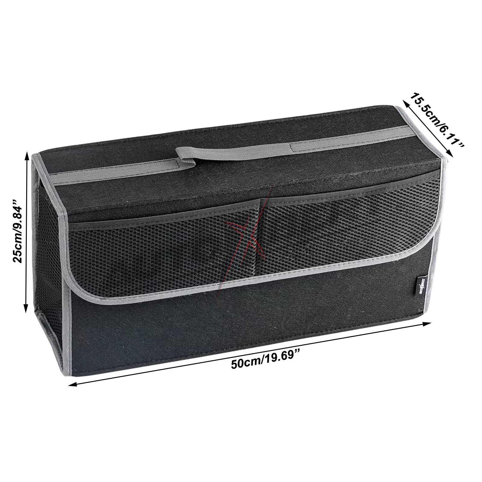 Universal Car Trunk Organizer Auto Boot Organiser Storage Box Bag Portable Felt Tidy Non-slip Tool Bag Foldable Car - view 2