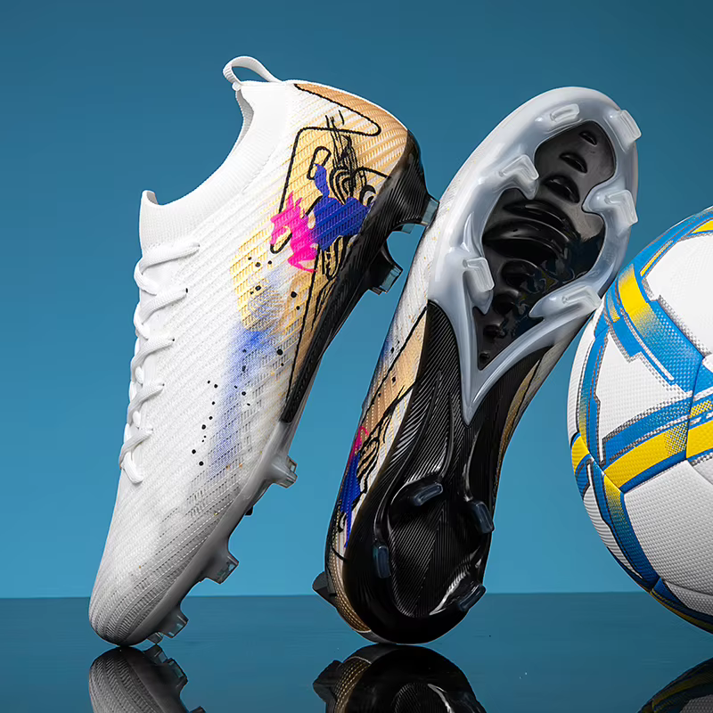 New Men Football Boots Soccer Cleats FG Non-Slip Training Shoes Soccer Shoes Long Spikes Match Ultralight Outdoor - view 5
