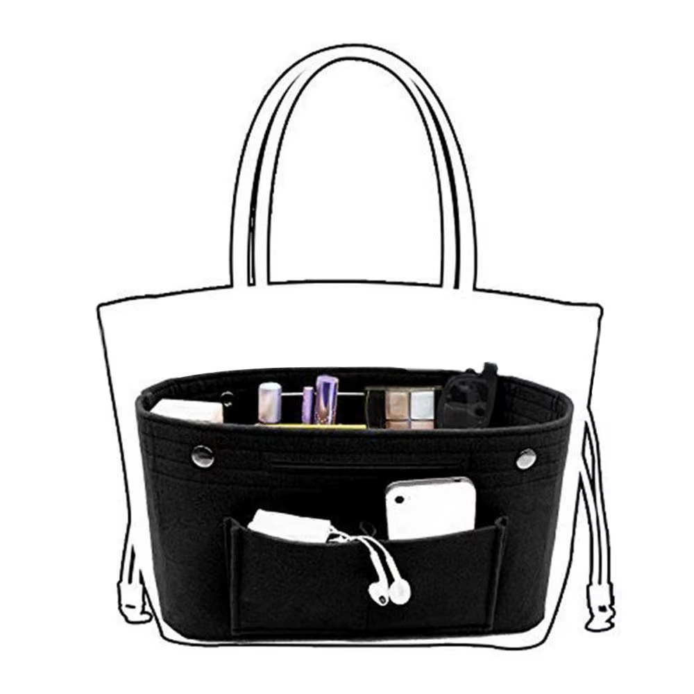 Women's Organizer Handbag Insert Bag Felt Travel Bag Insert Liner Purse Organiser Pouch - view 5
