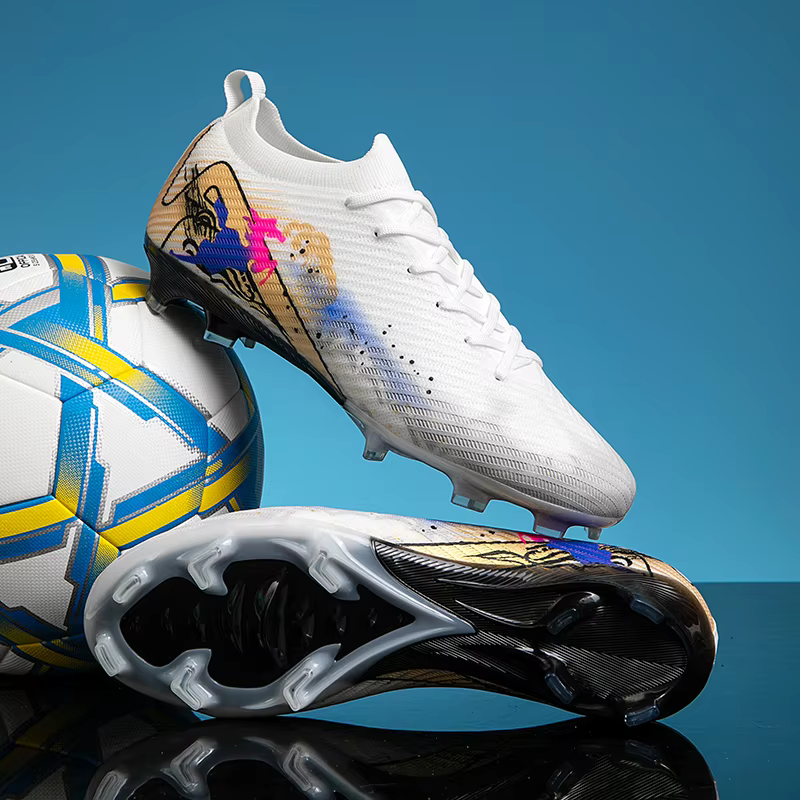 New Men Football Boots Soccer Cleats FG Non-Slip Training Shoes Soccer Shoes Long Spikes Match Ultralight Outdoor - view 6
