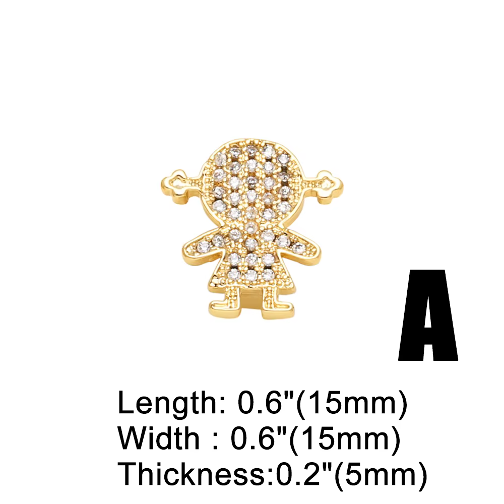 FLOLA CZ Crystal Boy Girl Charms Bracelets for Women Leather Band DIY Bracelets Female Jewelry Gifts BRATA95 - view 5