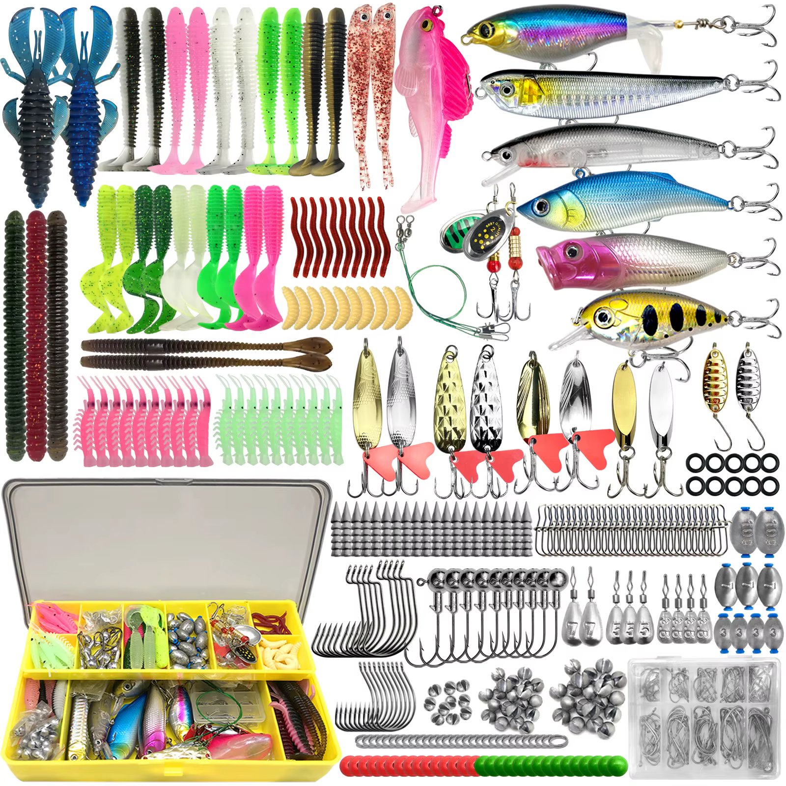 Fishing 83/133/193/239/409pcs Fishing Lure Kit For Trout/Pike/Bass Mul - fishing vessel at ShoplyHub