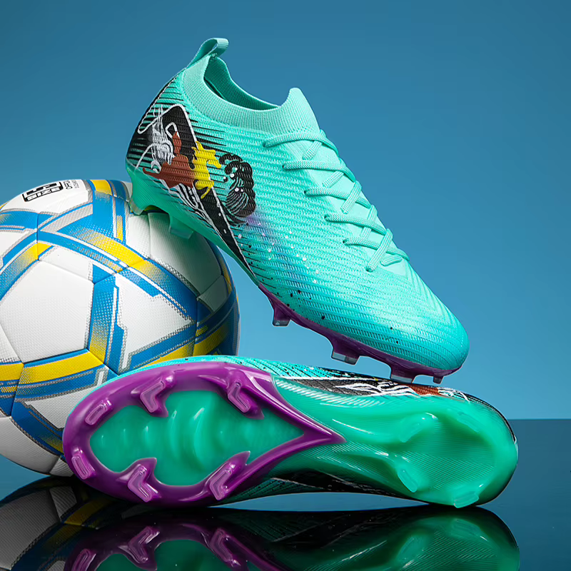 New Men Football Boots Soccer Cleats FG Non-Slip Training Shoes Soccer Shoes Long Spikes Match Ultralight Outdoor - view 3