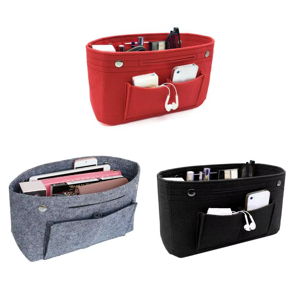 Women's Organizer Handbag Insert Bag Felt Travel Bag Insert Liner Purse Organiser Pouch - view 4