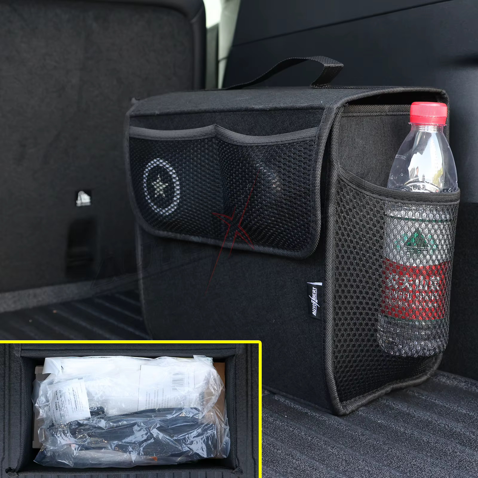 Universal Car Trunk Organizer Auto Boot Organiser Storage Box Bag Portable Felt Tidy Non-slip Tool Bag Foldable Car - view 4