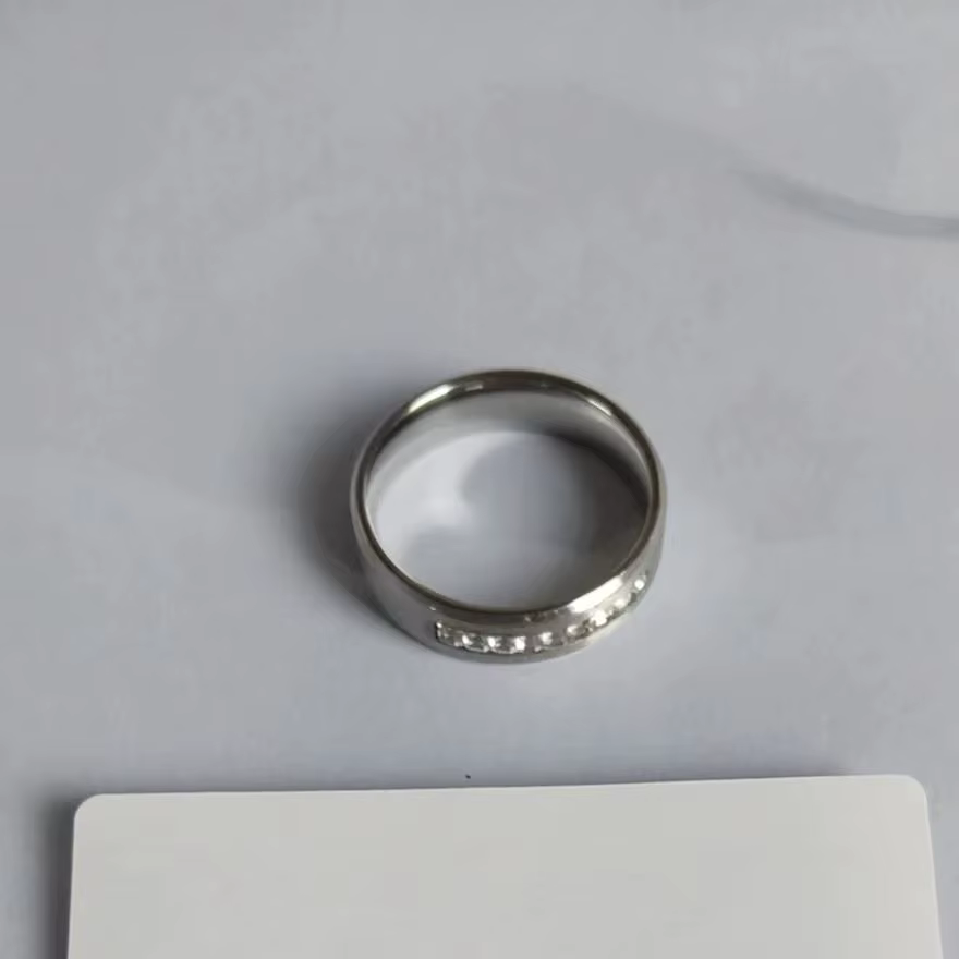 Hot Selling Silver Plated Stainless Steel Rings For Men Square Cubic Zircon Ring Jewelry Accessories Size 7-13 - view 6