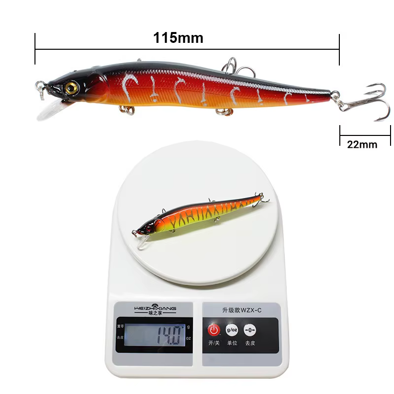 Fishing Lure 11.5cm/14g Artificial Bionic Swing Hard Bait Tackle 3D Eyes Hook Wobbler Carp Fishing Pesca for Bass Pike - view 2