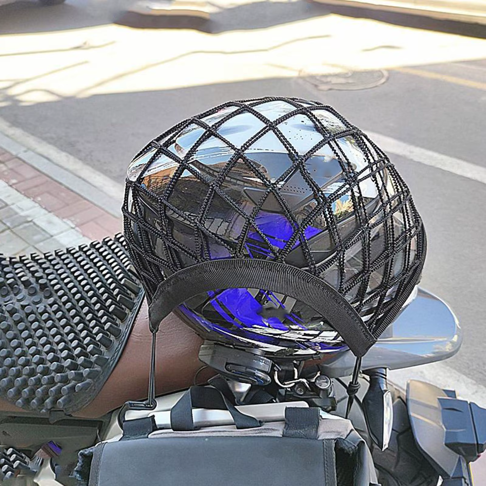 Motorcycle Nets Organizer Luggage Storage Cargo Net Luggage Hold Down Storage Cargo Organiser Net Hooks Hold Bag Bike - view 6