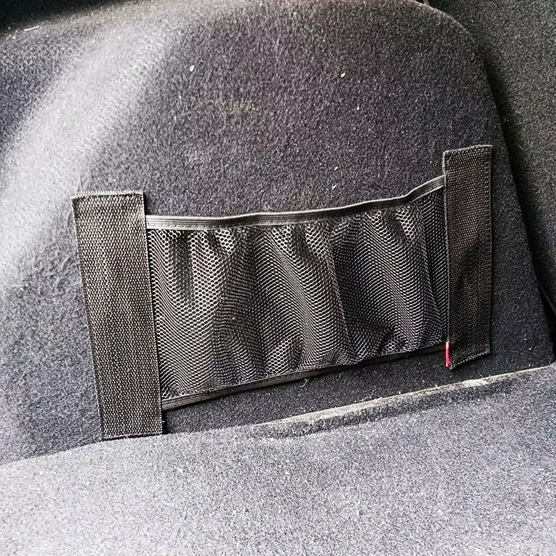 Auto Accessories Car Interior Organizer Car Trunk Elastic Mesh Fixed Straps Extinguisher Storage Net Bag Seat Back - view 2