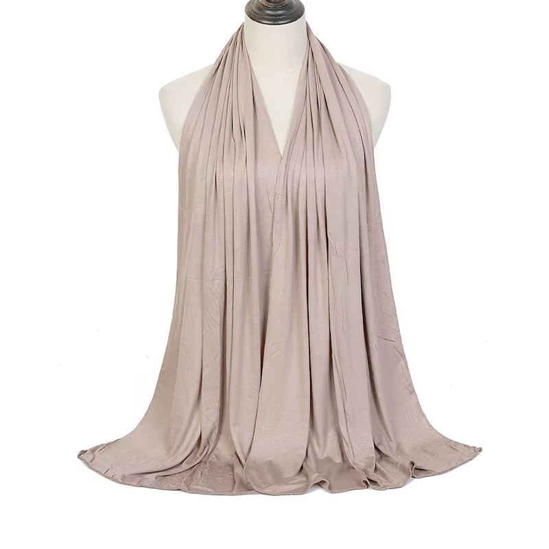 170x60cm Modal Jersey Instant Hijab Long Stretchy Soft Breathable Solid Color Head Wrap Shawl for Muslim Ladies Ramadan - view 3