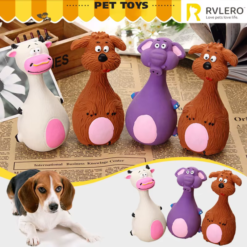 Dog Voice Toy Cartoon Shape Teddy Fadou Teeth Grinding Cleaning Plaything Rubber Anti Bite Training Pets Dogs Toys Pet