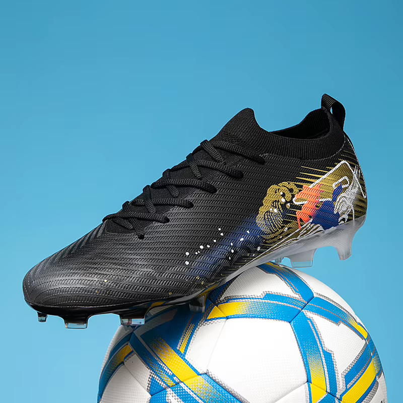 New Men Football Boots Soccer Cleats FG Non-Slip Training Shoes Soccer Shoes Long Spikes Match Ultralight Outdoor - view 2