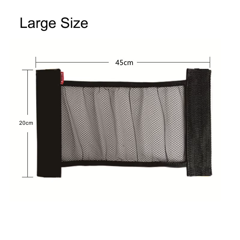 Auto Accessories Car Interior Organizer Car Trunk Elastic Mesh Fixed Straps Extinguisher Storage Net Bag Seat Back - view 5