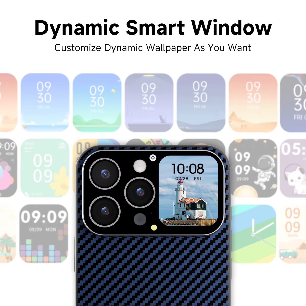 Smart Phone Case Touch Window for iPhone Apple Photo Video Wallpaper Selfie Preview Custom Men Women Christmas Gifts - view 6