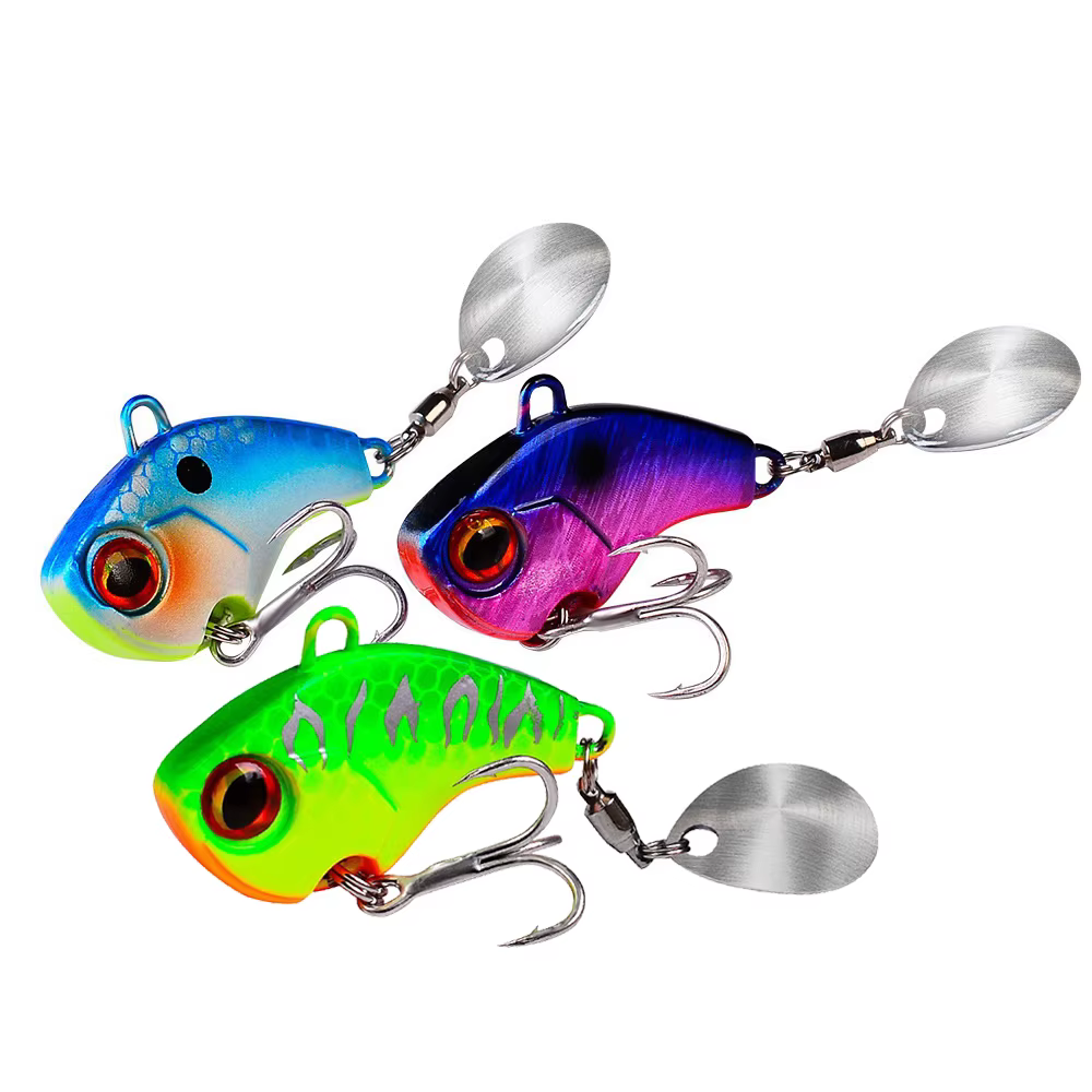Fishing Lures Wobble Rotating Metal Vib Vibration Bait Winter Fishing  - fishing vessel at ShoplyHub
