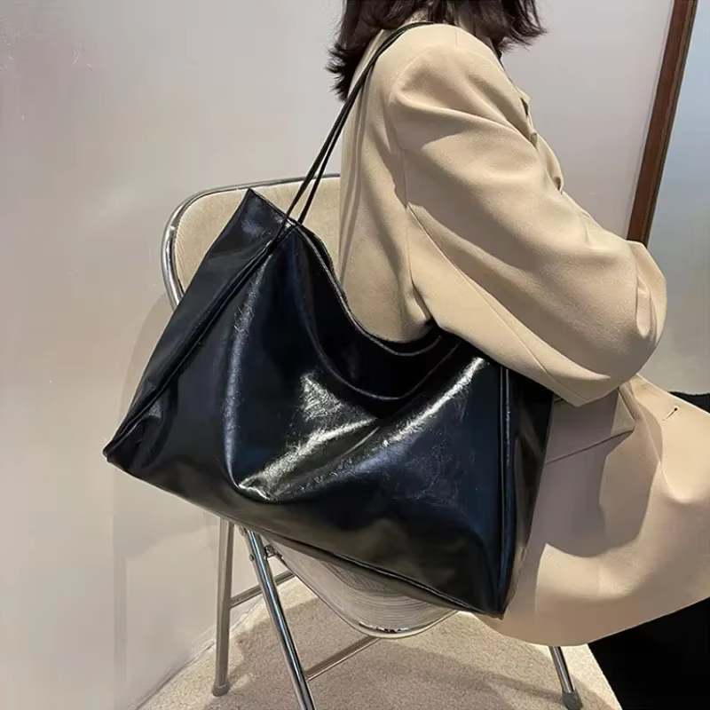 Women Tote Bag Fashion Underarm Pouch Large Capacity Soft Pu Leather Shoulder Bag Retro Crossbody Bag Casual Portable - view 3