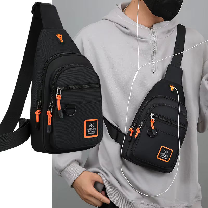 Men's Leisure Outdoor Hiking Bike Shoulder Bag, Waterproof Sports Crossbody Bag, Travel Backpack, Men's Chest Bag - view 4