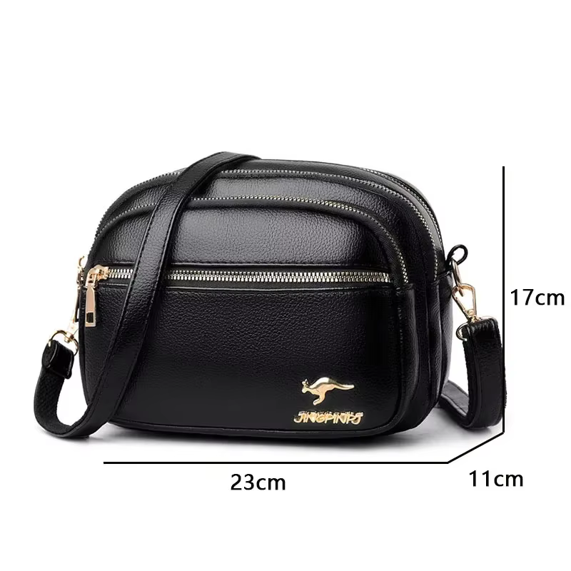 High Quality Soft Leather Purse Fashion Women Shoulder Messenger Bag Multi-pocket Wear-resistant Bag Luxury Ladies - view 6