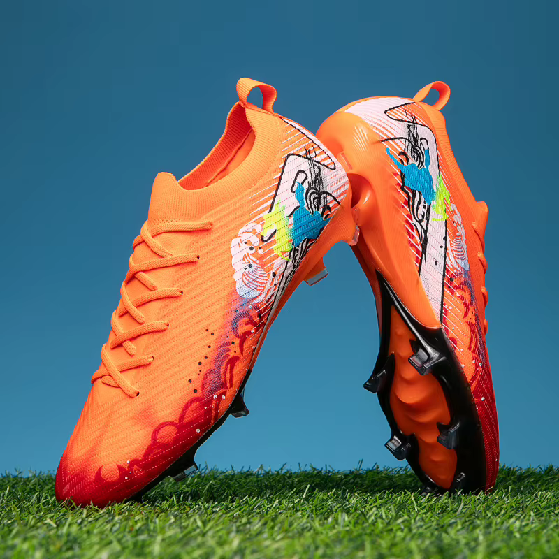 New Men Football Boots Soccer Cleats FG Non-Slip Training Shoes Soccer Shoes Long Spikes Match Ultralight Outdoor - view 4