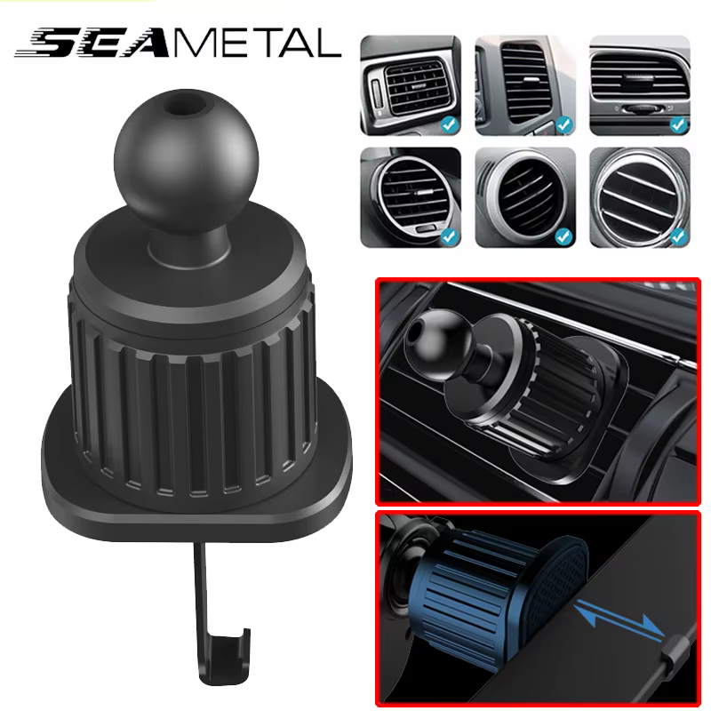 SEAMETAL Car Phone Holder Bracket Accessories Interior Auto Air Outlet Cellphone Support Parts Phone Stand Base Fixing